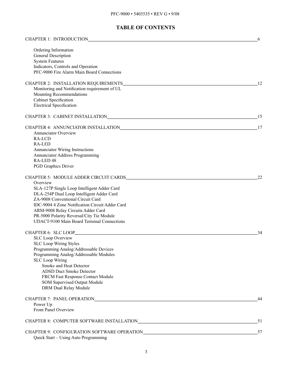 Potter PFC-9000 Series User Manual | Page 3 / 90