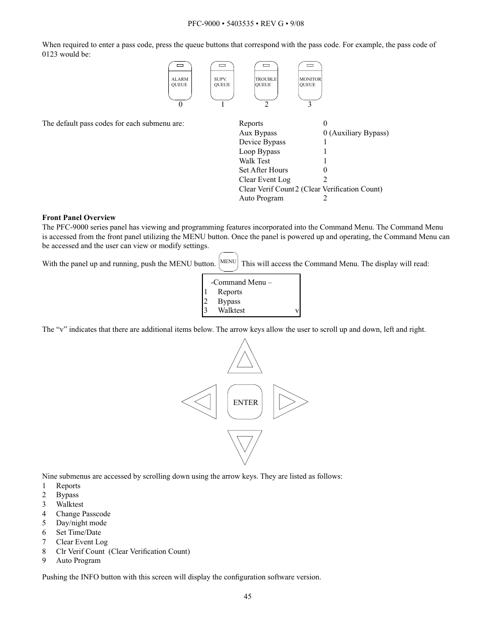 Potter PFC-9000 Series User Manual | Page 45 / 90