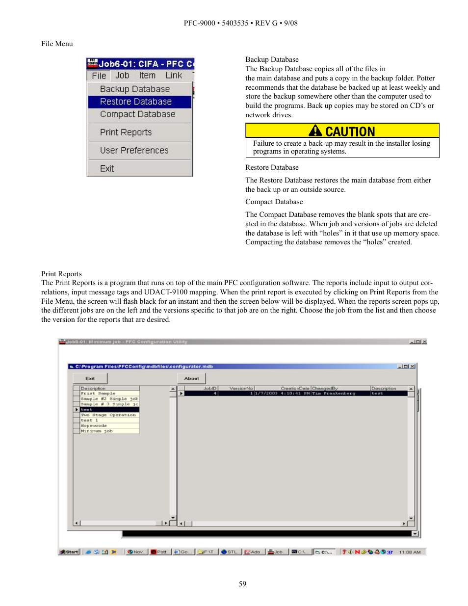 Potter PFC-9000 Series User Manual | Page 59 / 90