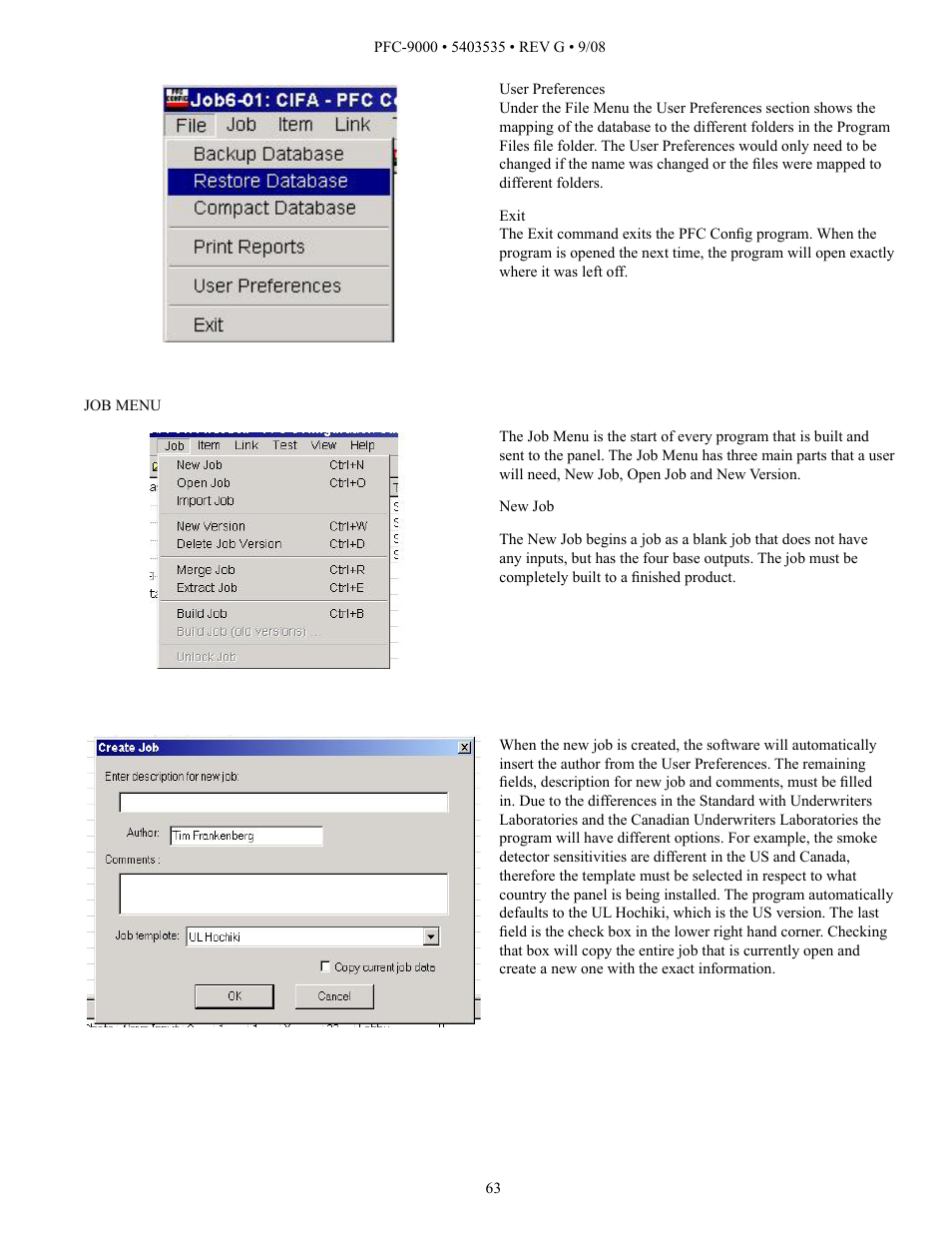 Potter PFC-9000 Series User Manual | Page 63 / 90