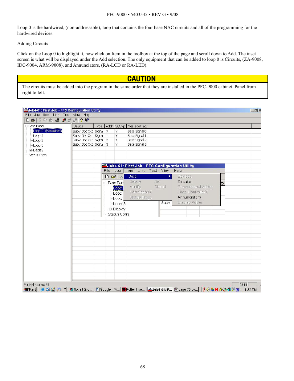 Potter PFC-9000 Series User Manual | Page 68 / 90