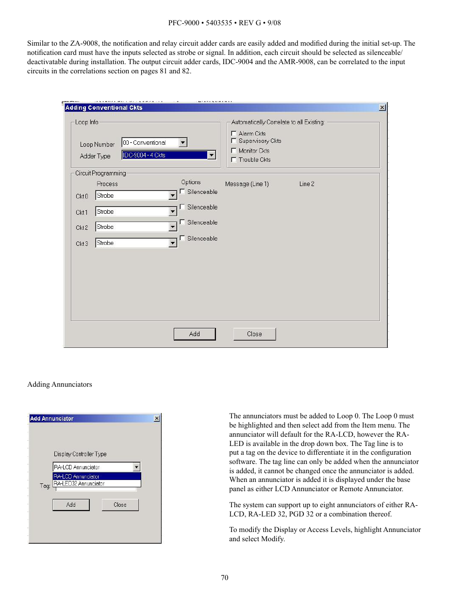 Potter PFC-9000 Series User Manual | Page 70 / 90