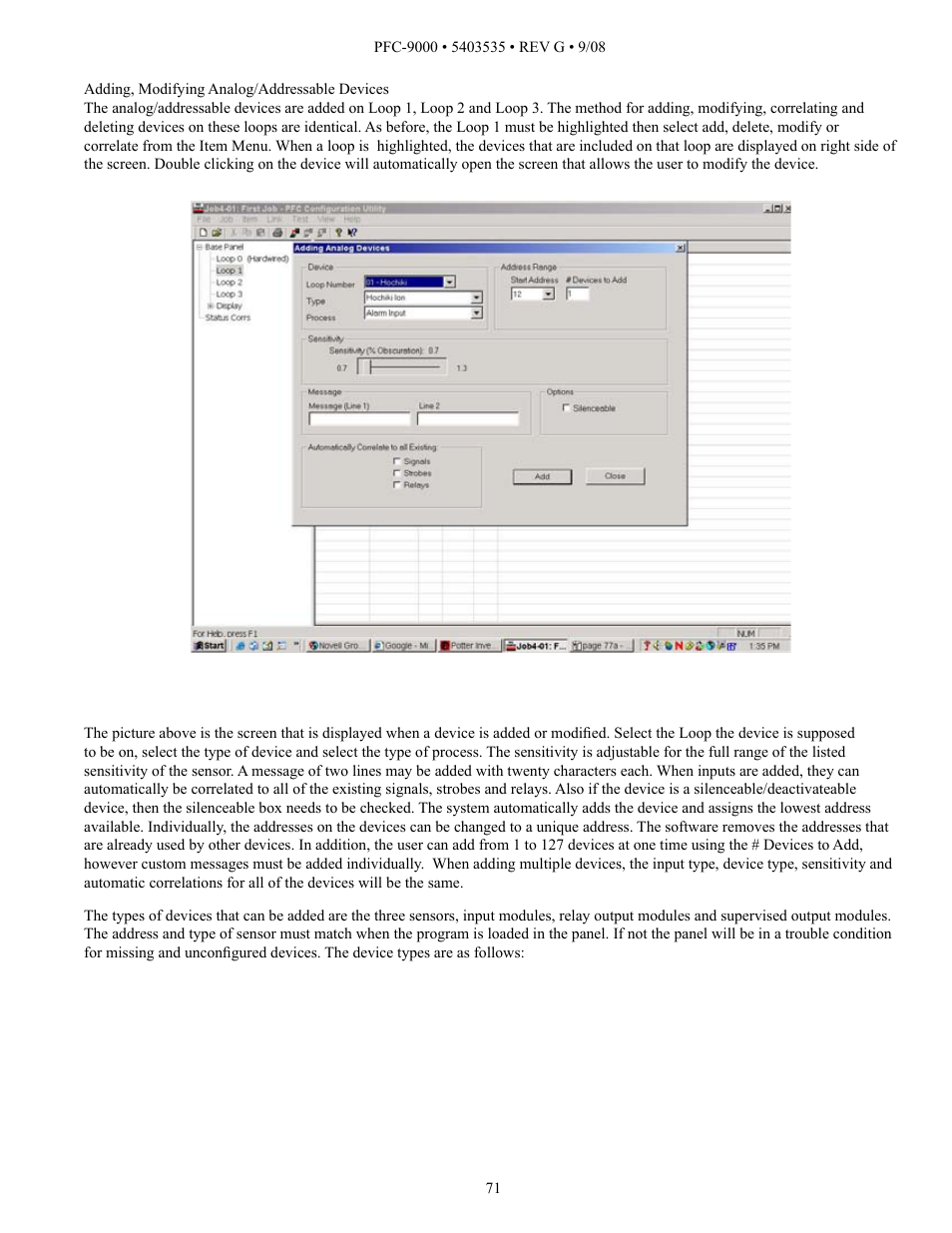 Potter PFC-9000 Series User Manual | Page 71 / 90