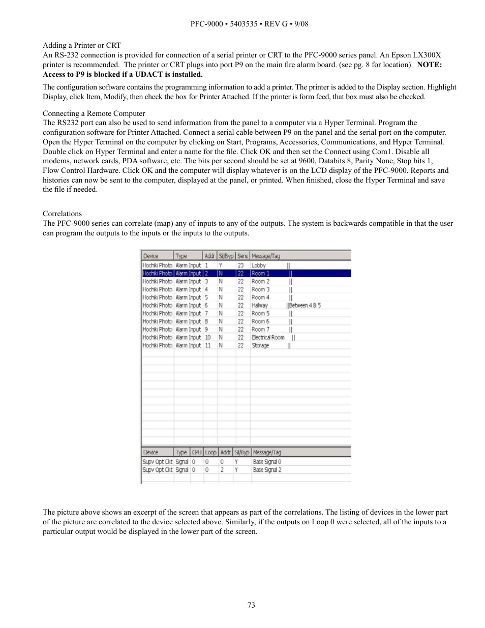 Potter PFC-9000 Series User Manual | Page 73 / 90