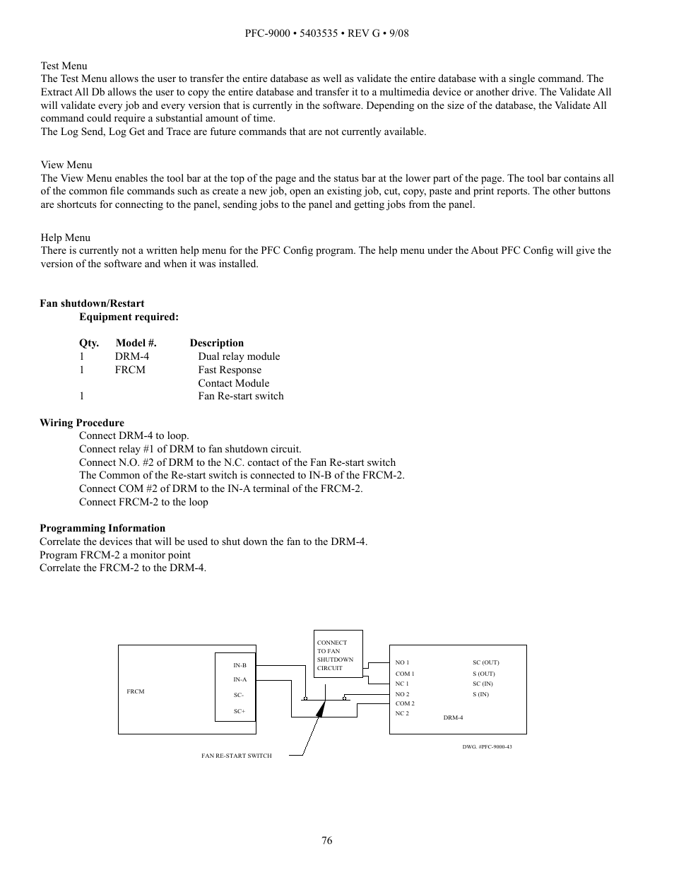 Potter PFC-9000 Series User Manual | Page 76 / 90