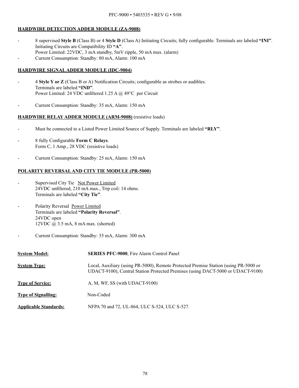 Potter PFC-9000 Series User Manual | Page 78 / 90