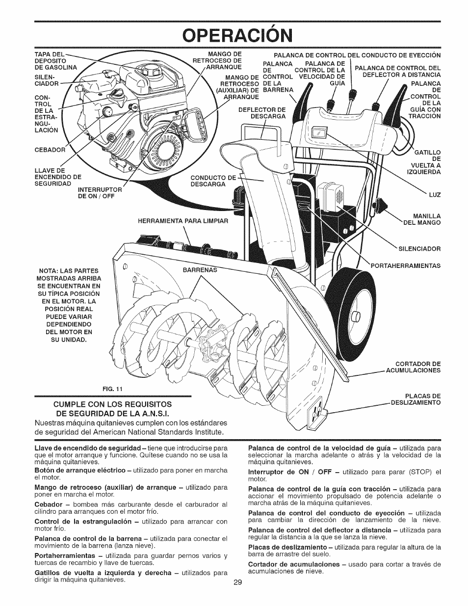 Operacion | Craftsman 917.881064 User Manual | Page 29 / 68