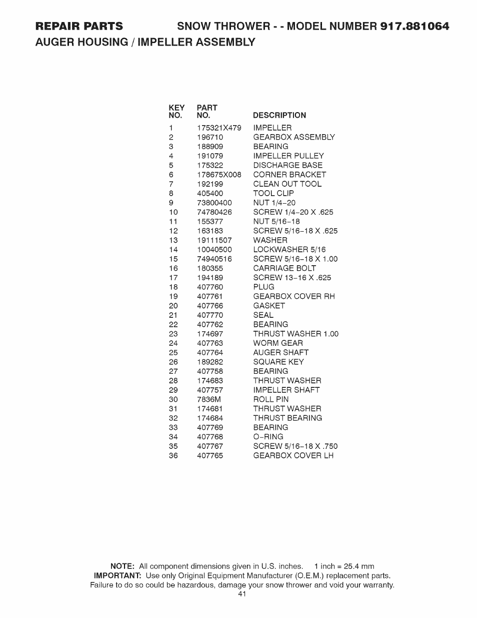 Craftsman 917.881064 User Manual | Page 41 / 68