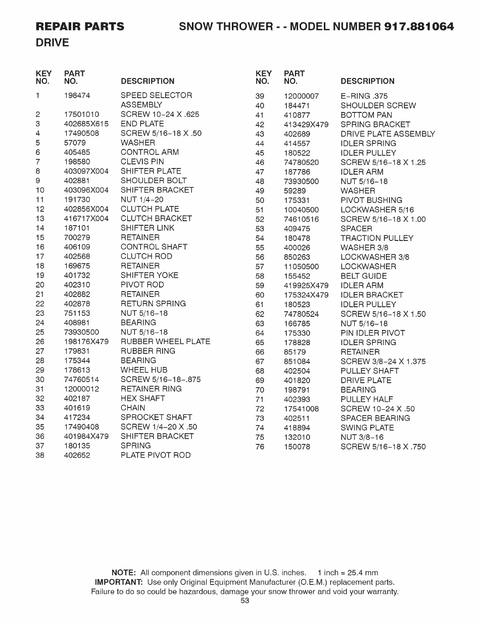 Craftsman 917.881064 User Manual | Page 53 / 68