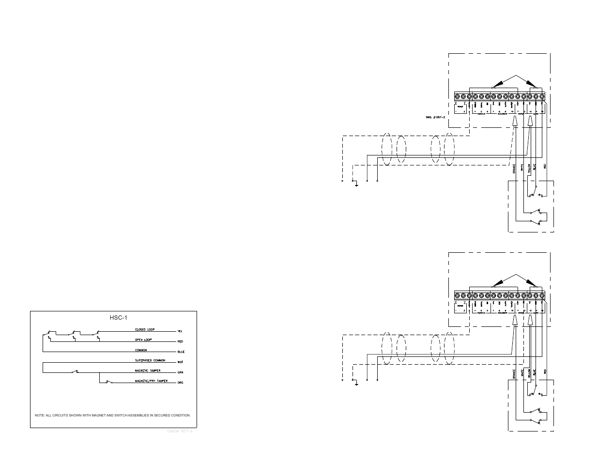 Operation, Wiring, Wiring diagram: figure 1 | Figure 2b | Potter HSC-1 User Manual | Page 4 / 6