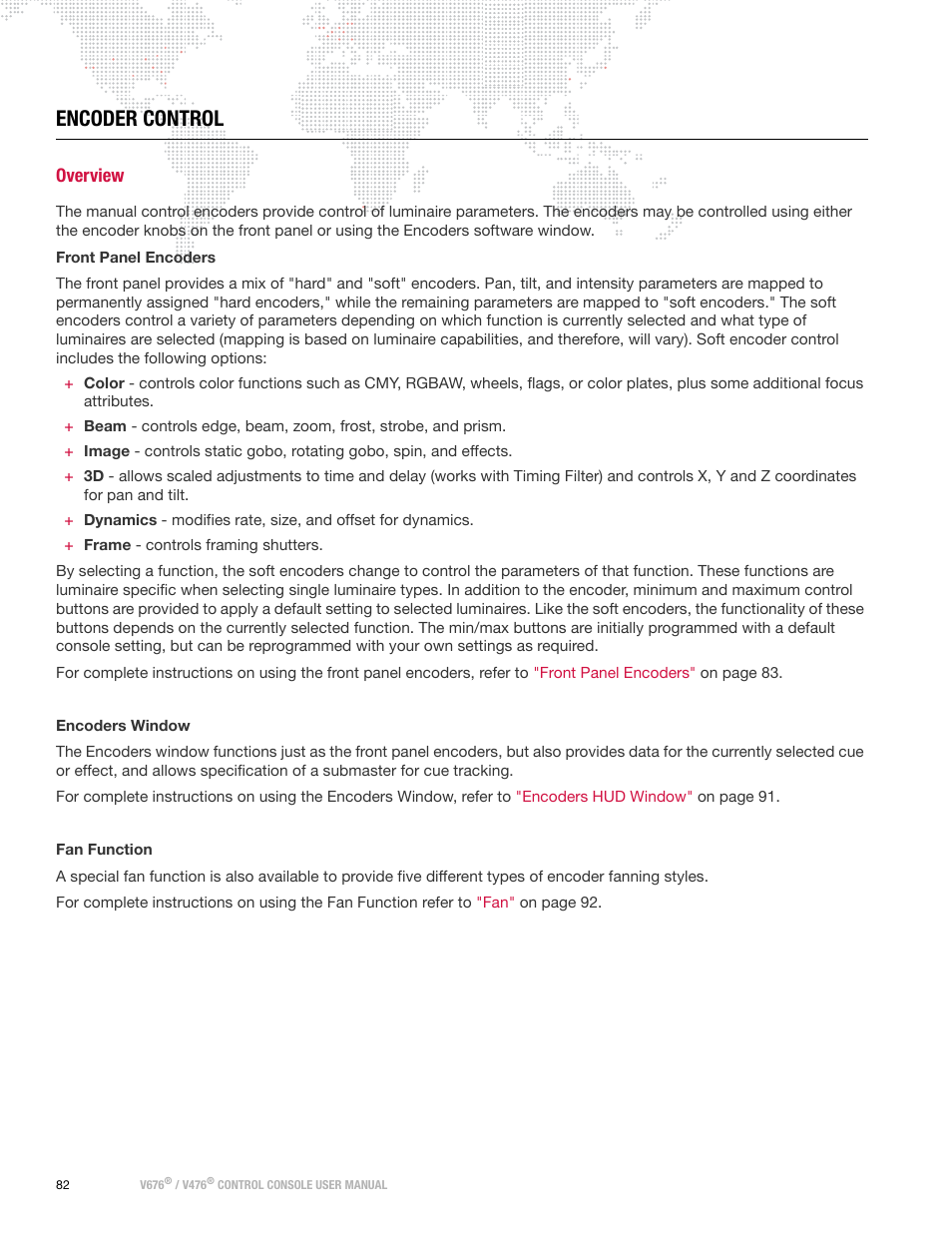 Encoder control, Overview | PRG V676 User Manual 3.5 User Manual | Page 100 / 444