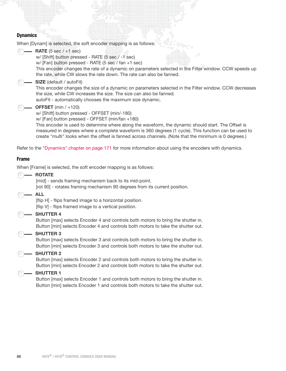 Dynamics, Frame, Dynamics frame | PRG V676 User Manual 3.5 User Manual | Page 106 / 444