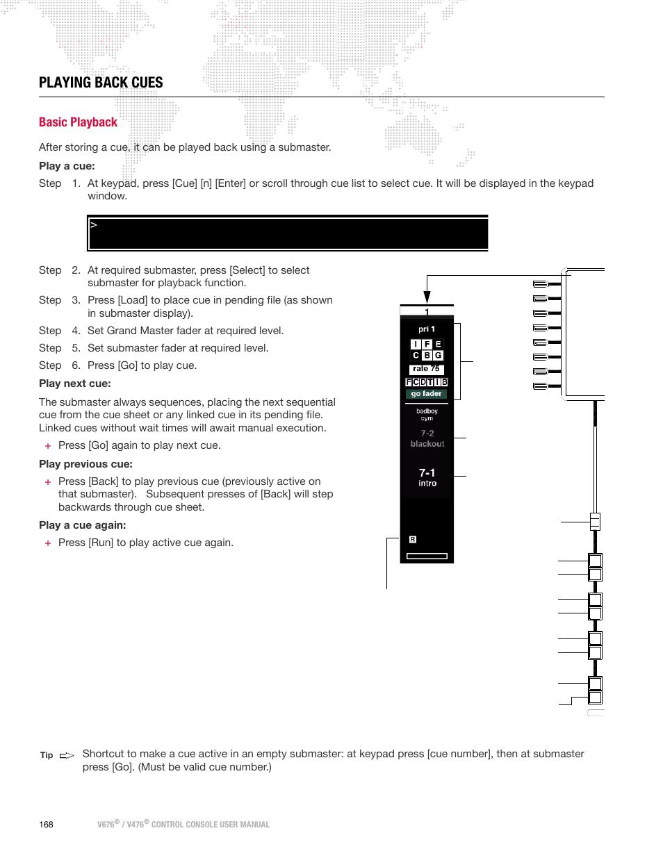 Playing back cues, Basic playback | PRG V676 User Manual 3.5 User Manual | Page 186 / 444