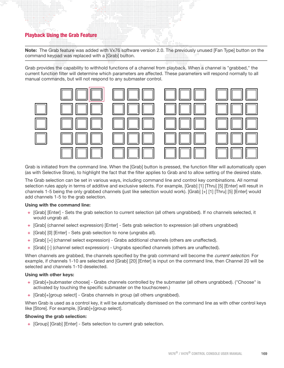 Playback using the grab feature, Current selection | PRG V676 User Manual 3.5 User Manual | Page 187 / 444