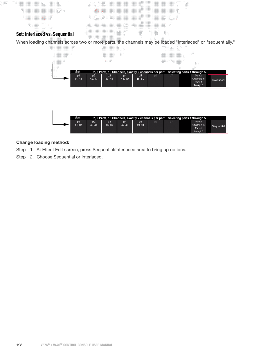 Set: interlaced vs. sequential, Set: interlaced vs, Sequential | PRG V676 User Manual 3.5 User Manual | Page 216 / 444