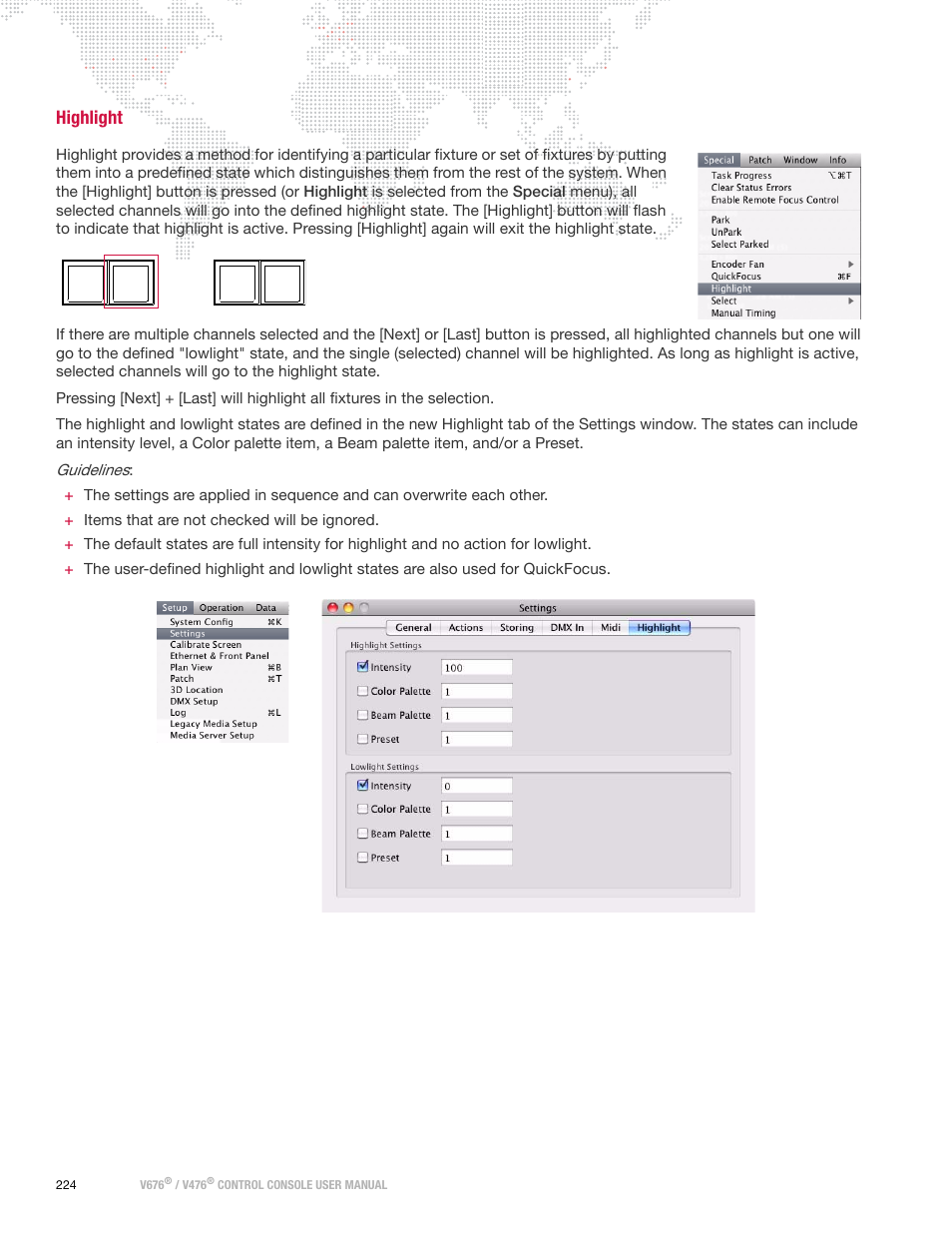 Highlight | PRG V676 User Manual 3.5 User Manual | Page 242 / 444