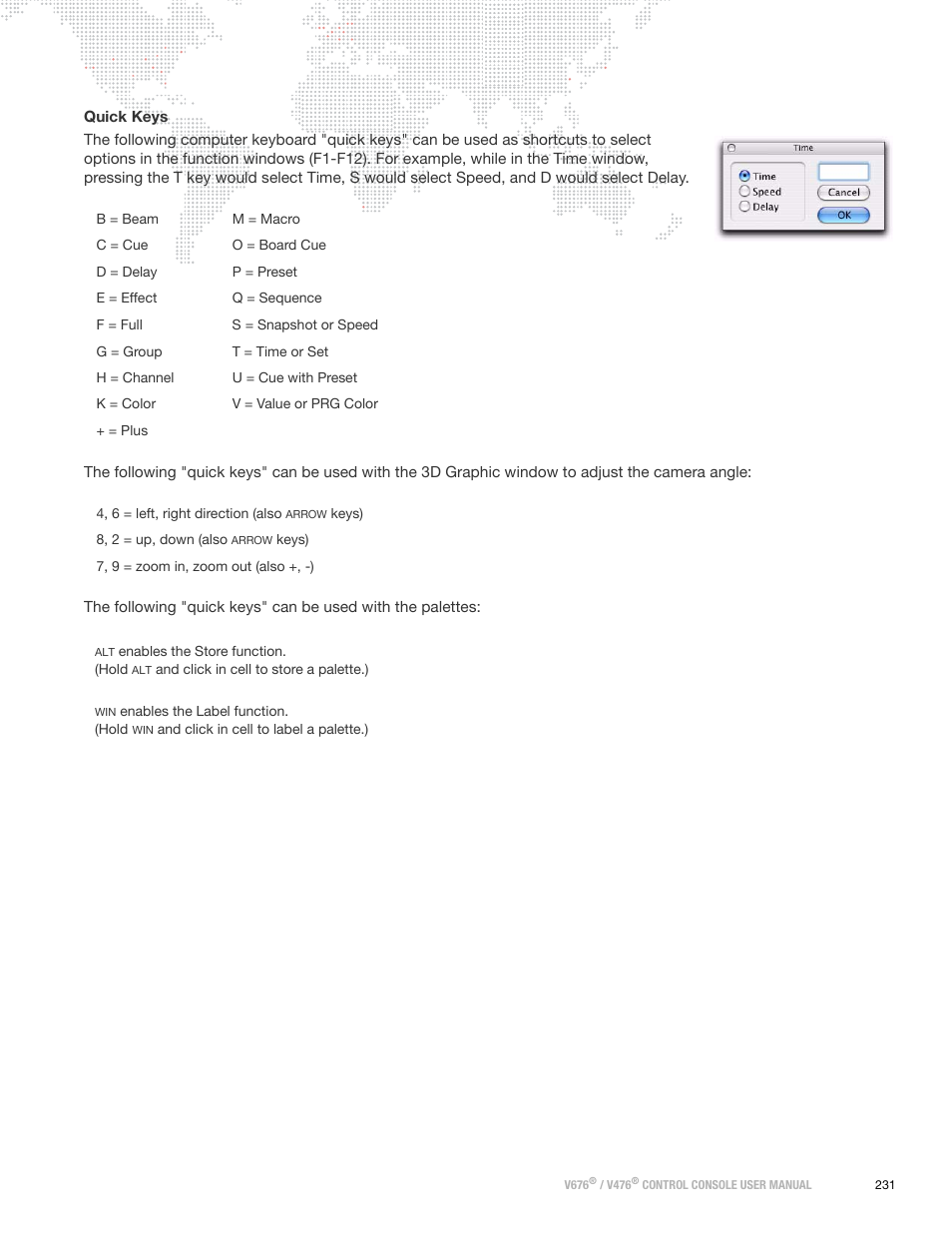Quick keys | PRG V676 User Manual 3.5 User Manual | Page 249 / 444