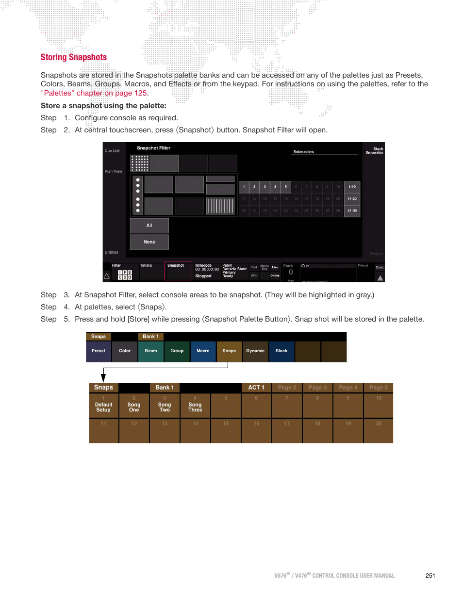 Storing snapshots | PRG V676 User Manual 3.5 User Manual | Page 269 / 444