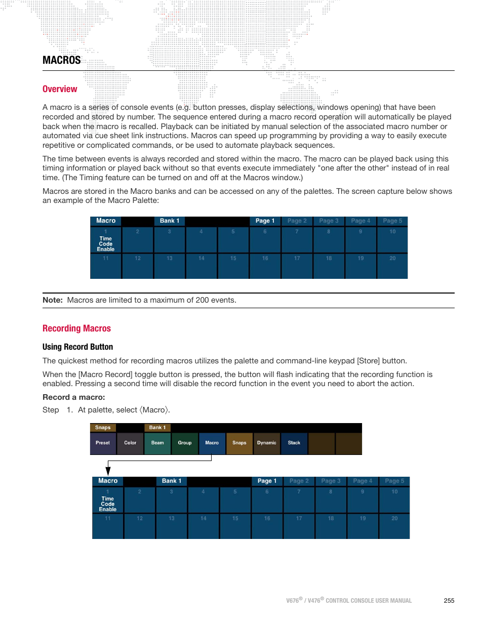 Macros, Overview, Recording macros | Using record button, Overview recording macros | PRG V676 User Manual 3.5 User Manual | Page 273 / 444