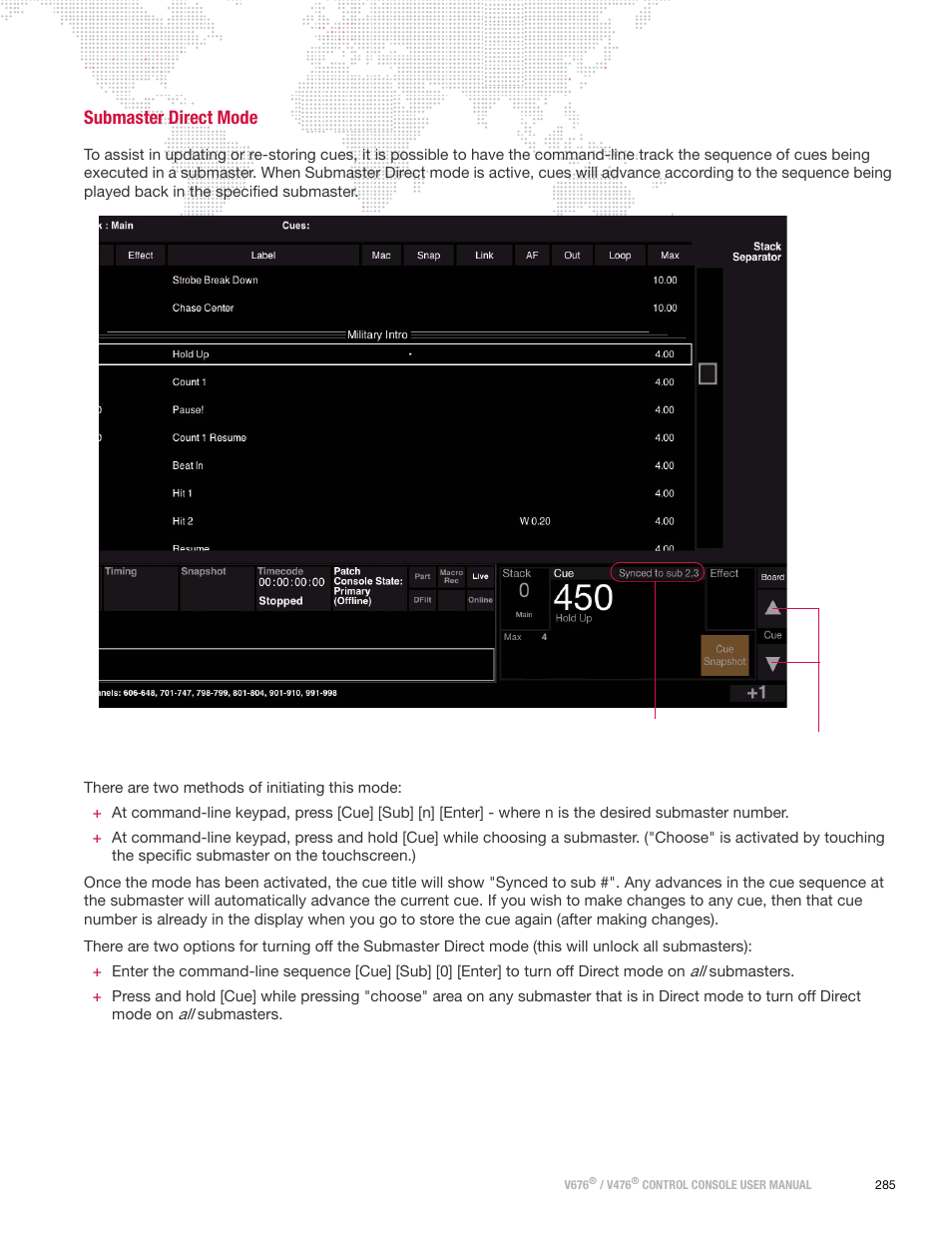 Submaster direct mode | PRG V676 User Manual 3.5 User Manual | Page 303 / 444