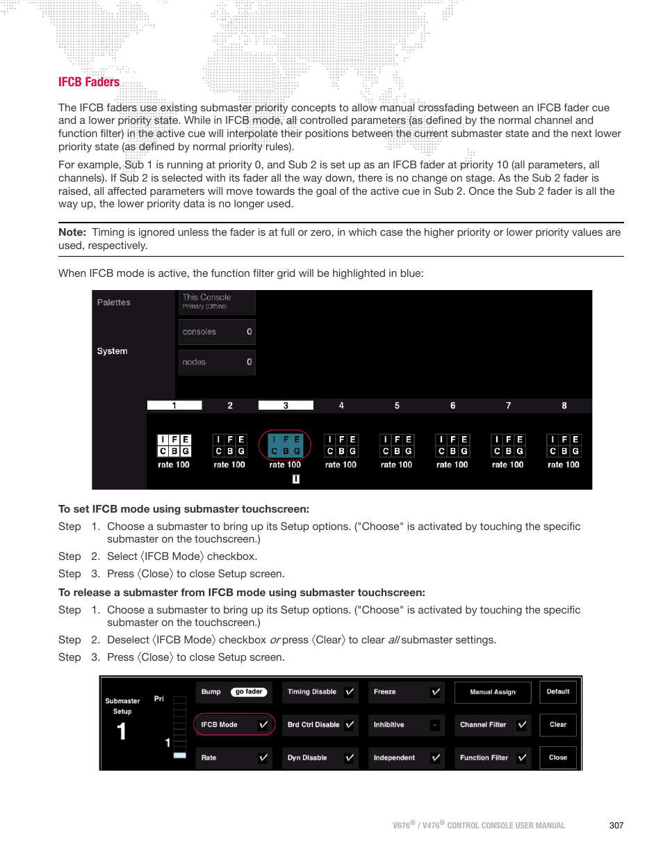 Ifcb faders | PRG V676 User Manual 3.5 User Manual | Page 325 / 444