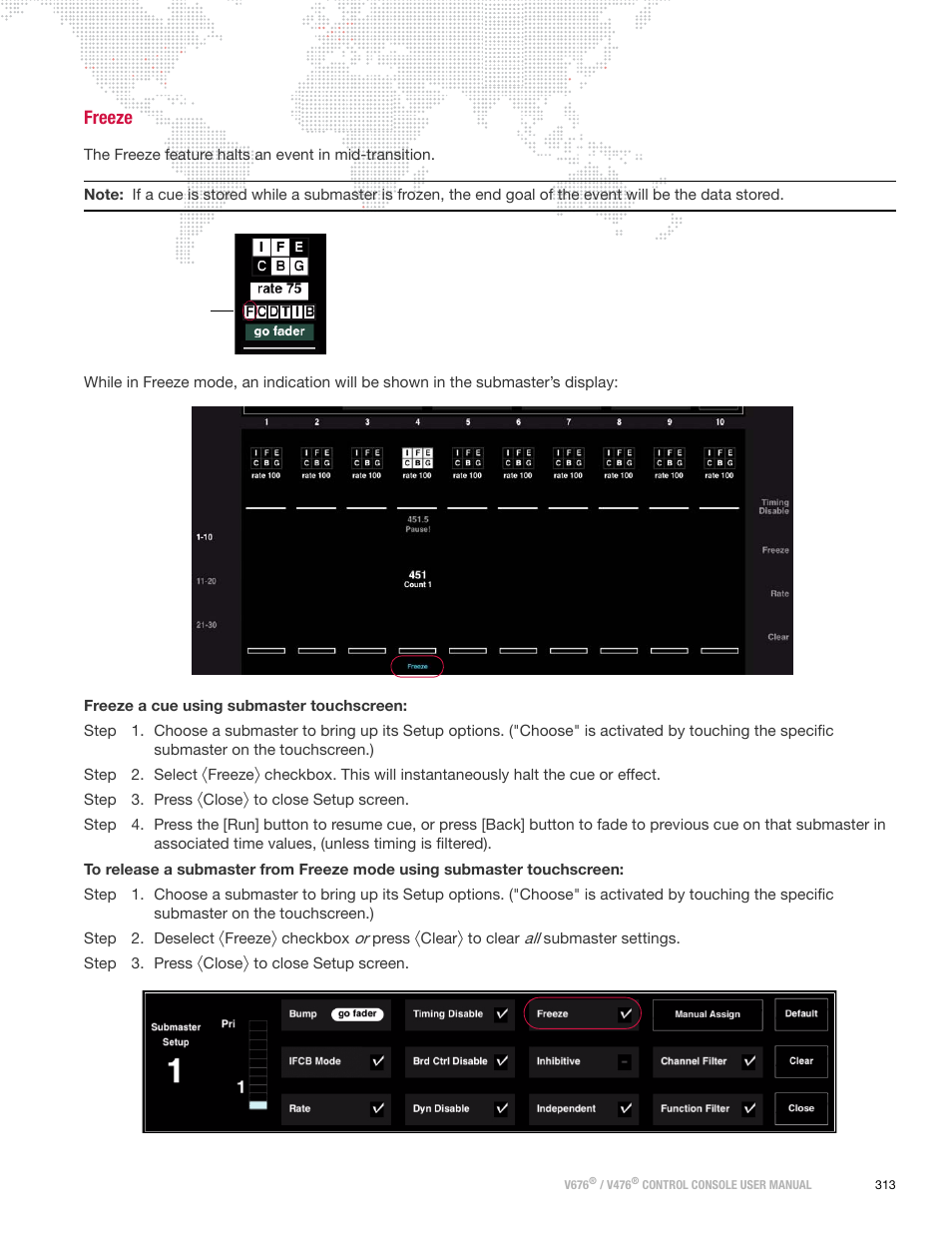 Freeze | PRG V676 User Manual 3.5 User Manual | Page 331 / 444