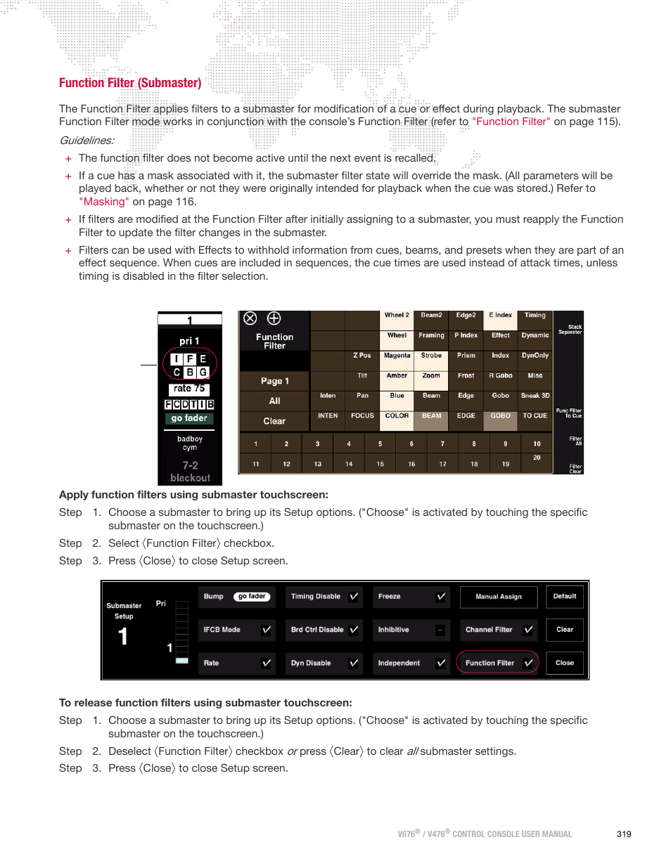 Function filter (submaster) | PRG V676 User Manual 3.5 User Manual | Page 337 / 444