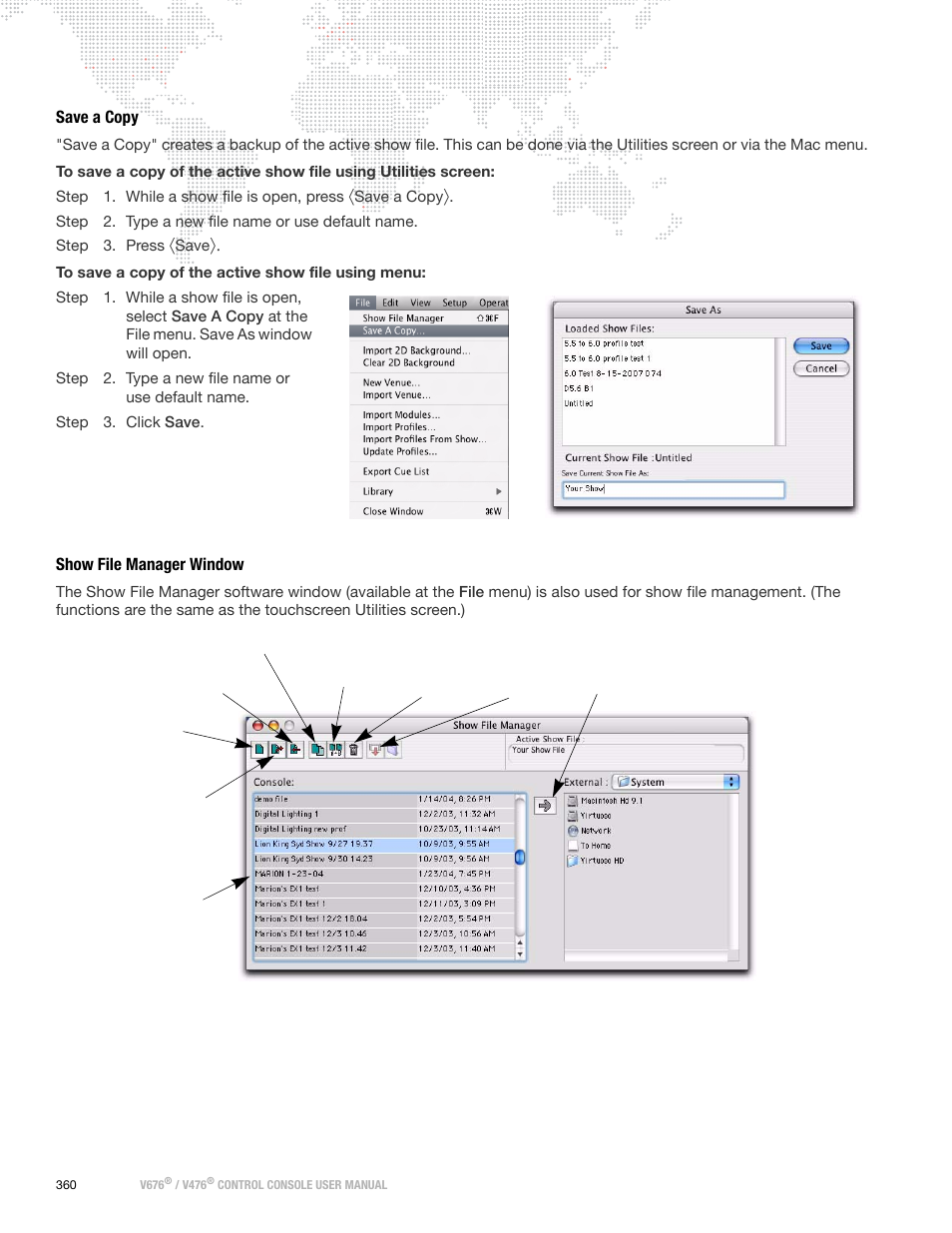Save a copy, Show file manager window, Save a copy show file manager window | PRG V676 User Manual 3.5 User Manual | Page 378 / 444