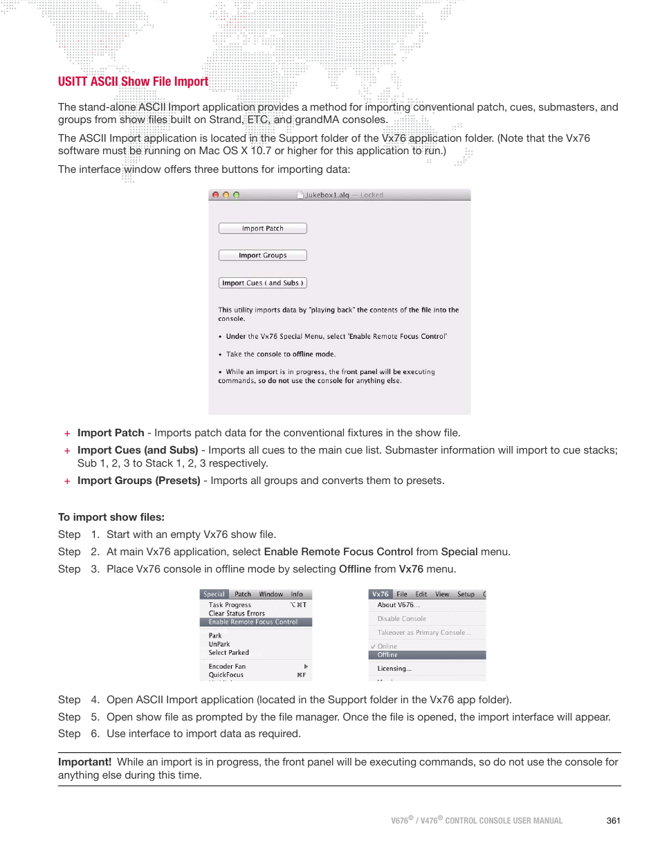Usitt ascii show file import | PRG V676 User Manual 3.5 User Manual | Page 379 / 444