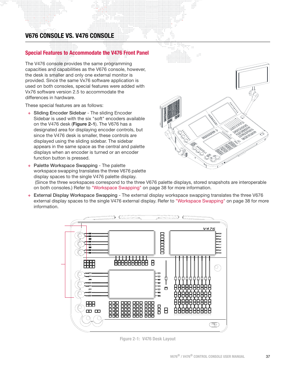 V676 console vs. v476 console | PRG V676 User Manual 3.5 User Manual | Page 55 / 444