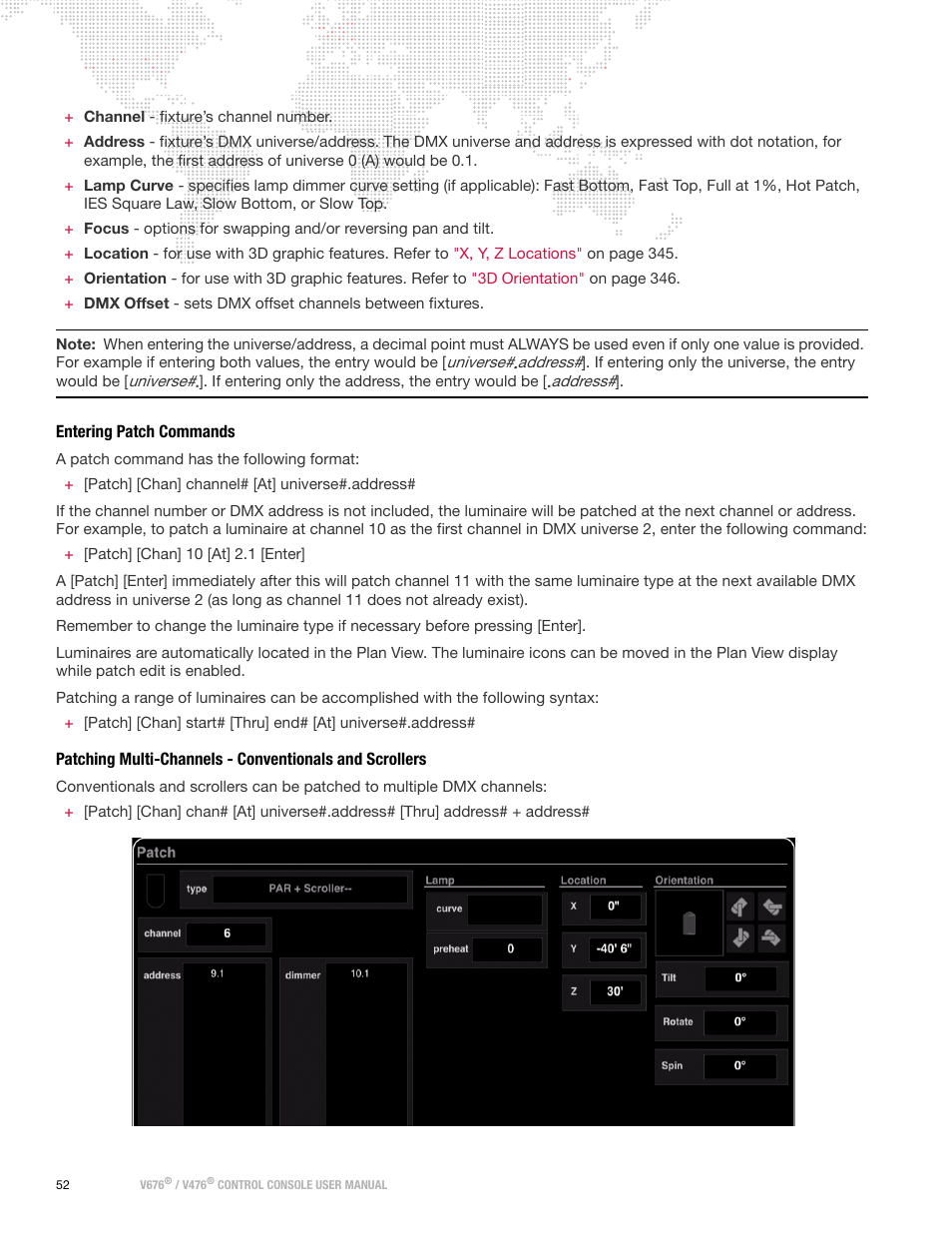 Entering patch commands | PRG V676 User Manual 3.5 User Manual | Page 70 / 444