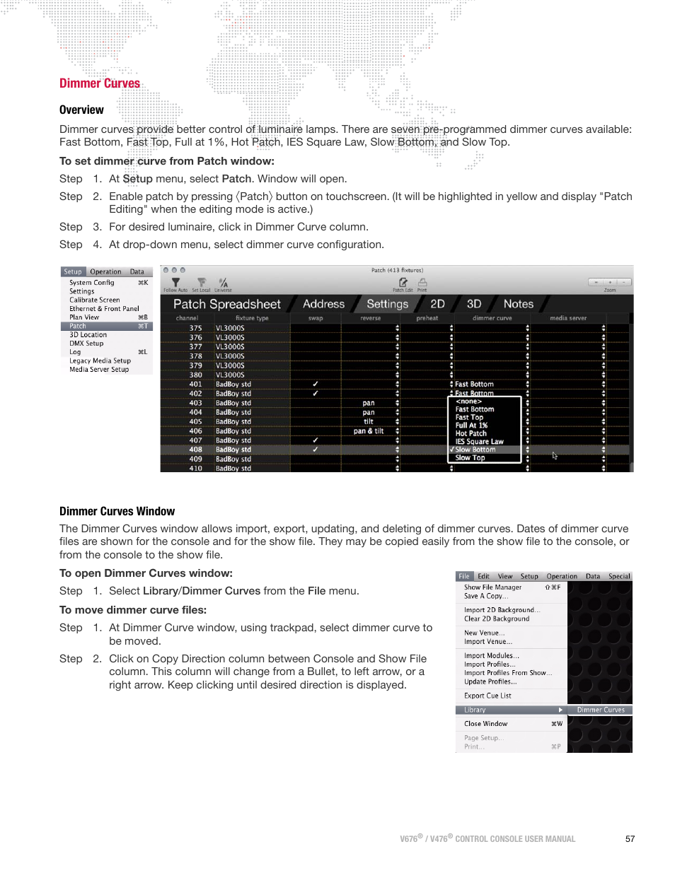 Dimmer curves, Overview, Dimmer curves window | Overview dimmer curves window | PRG V676 User Manual 3.5 User Manual | Page 75 / 444