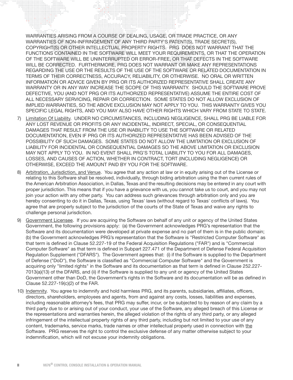 PRG V676 Installation & Operation Manual User Manual | Page 4 / 32
