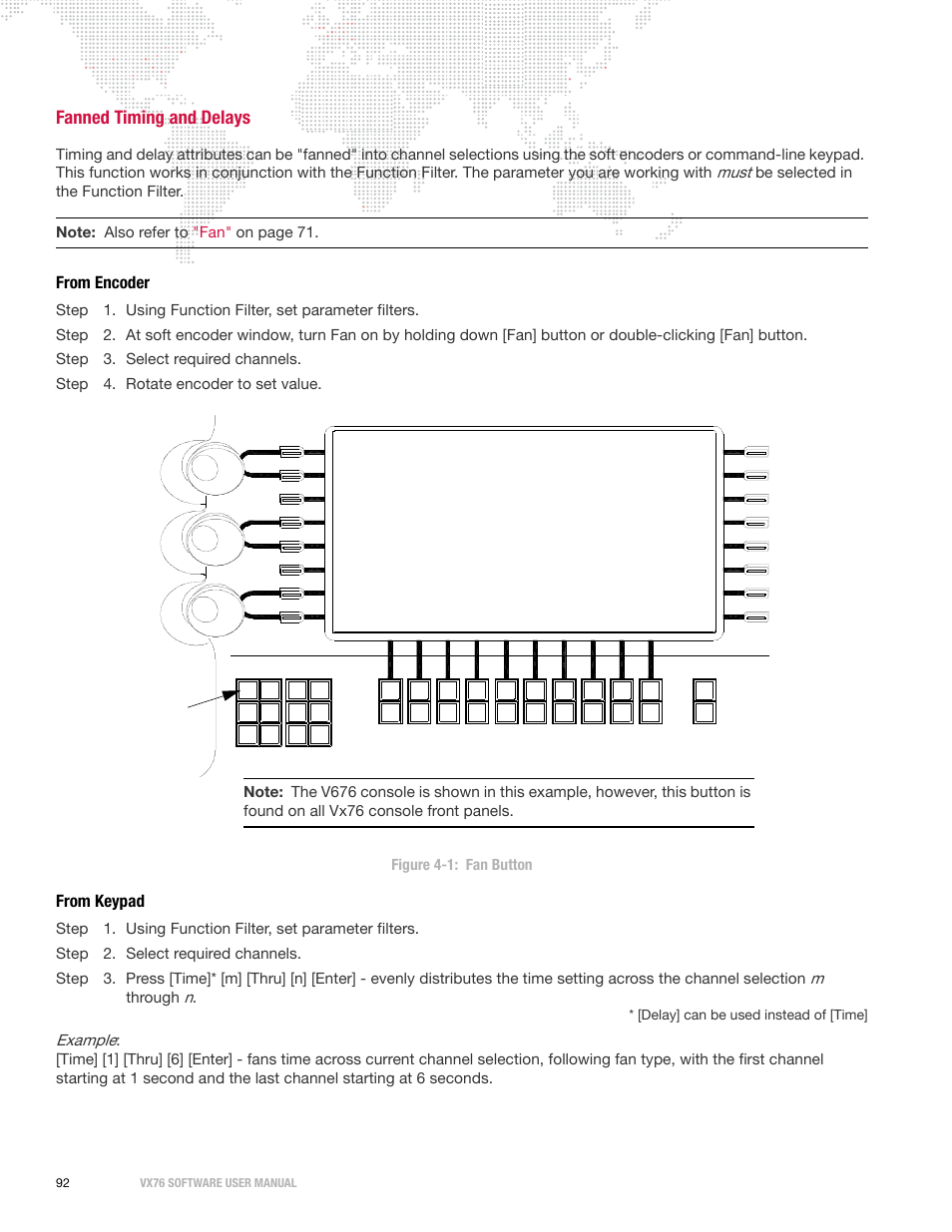 Fanned timing and delays, From encoder, From keypad | From encoder from keypad, Must, Example, Through, Delay] can be used instead of [time | PRG Vx76 User Manual 3.6 User Manual | Page 108 / 418