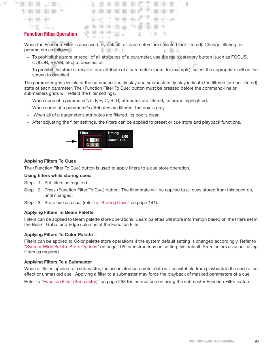 Function filter operation | PRG Vx76 User Manual 3.6 User Manual | Page 111 / 418