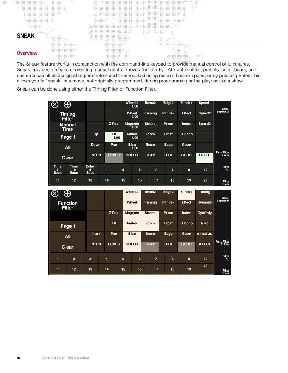 Sneak, Overview | PRG Vx76 User Manual 3.6 User Manual | Page 112 / 418