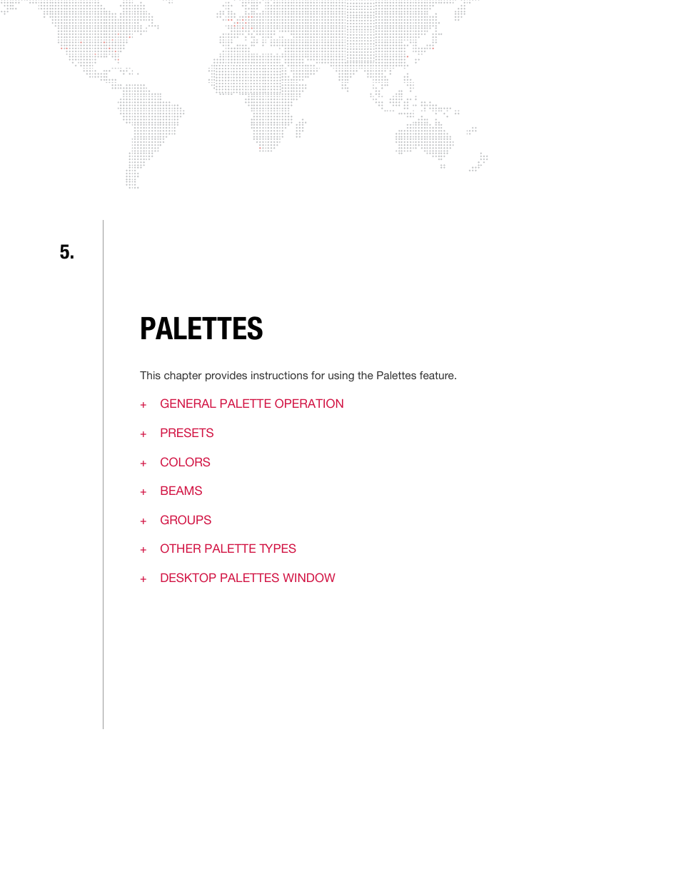 Palettes, Chapter 5. palettes | PRG Vx76 User Manual 3.6 User Manual | Page 119 / 418