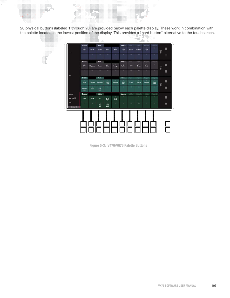 20 palette "hard" buttons | PRG Vx76 User Manual 3.6 User Manual | Page 123 / 418