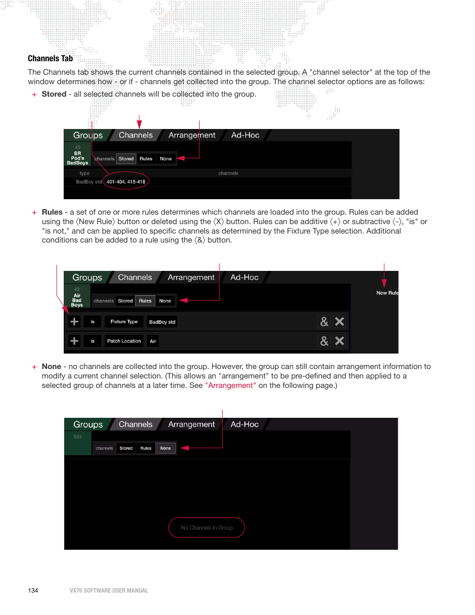 Channels tab | PRG Vx76 User Manual 3.6 User Manual | Page 150 / 418