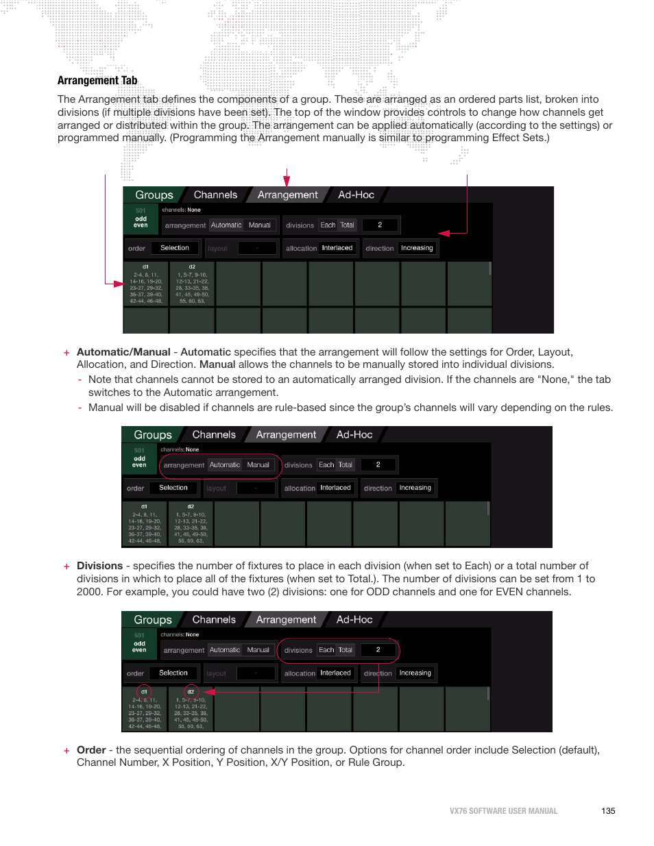 Arrangement tab | PRG Vx76 User Manual 3.6 User Manual | Page 151 / 418