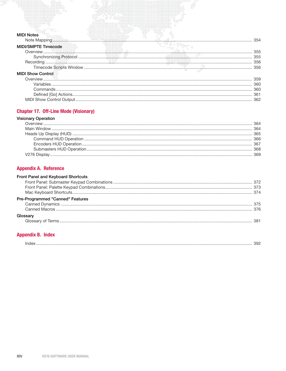 PRG Vx76 User Manual 3.6 User Manual | Page 16 / 418