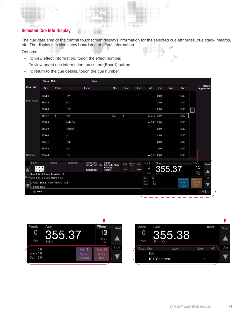 Selected cue info display | PRG Vx76 User Manual 3.6 User Manual | Page 161 / 418