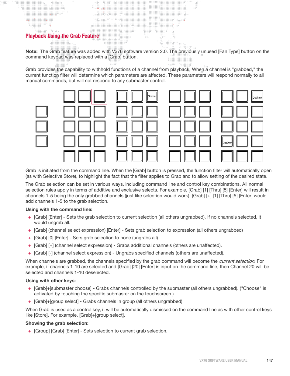 Playback using the grab feature, Current selection | PRG Vx76 User Manual 3.6 User Manual | Page 163 / 418