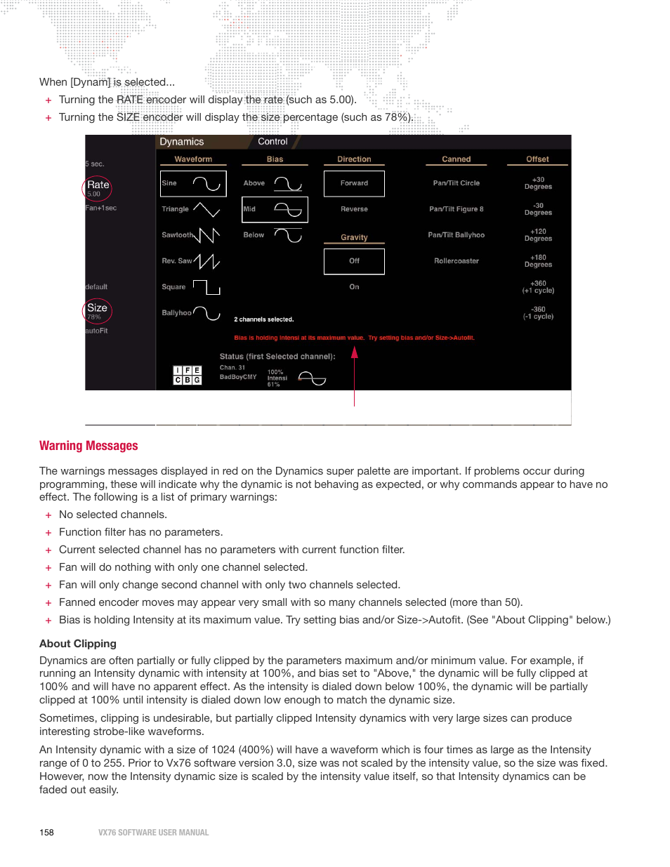 Warning messages | PRG Vx76 User Manual 3.6 User Manual | Page 174 / 418