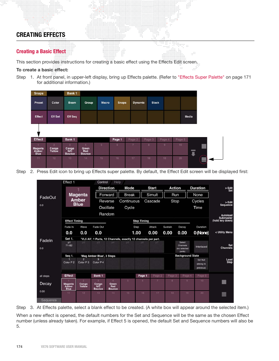 Creating effects, Creating a basic effect | PRG Vx76 User Manual 3.6 User Manual | Page 190 / 418