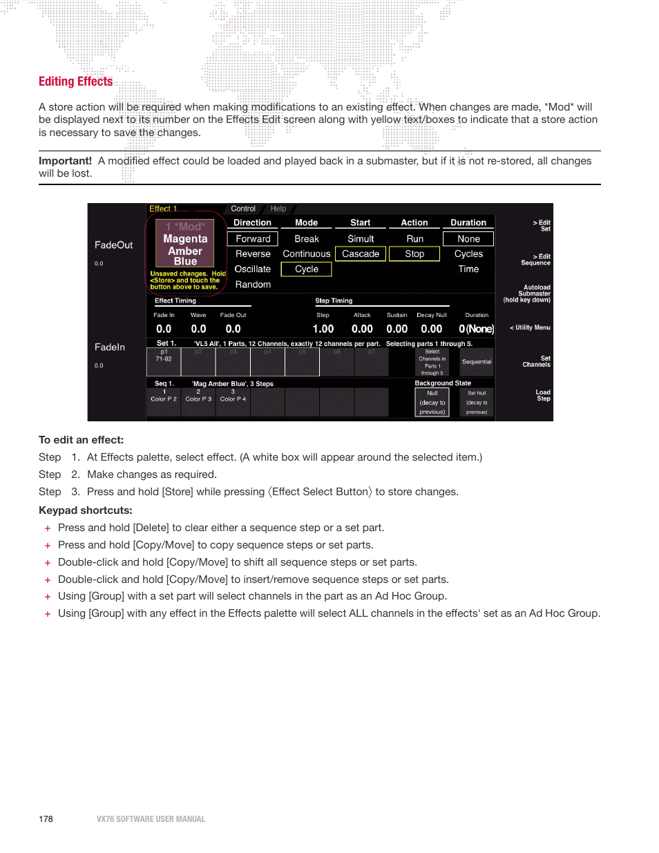 Editing effects | PRG Vx76 User Manual 3.6 User Manual | Page 194 / 418