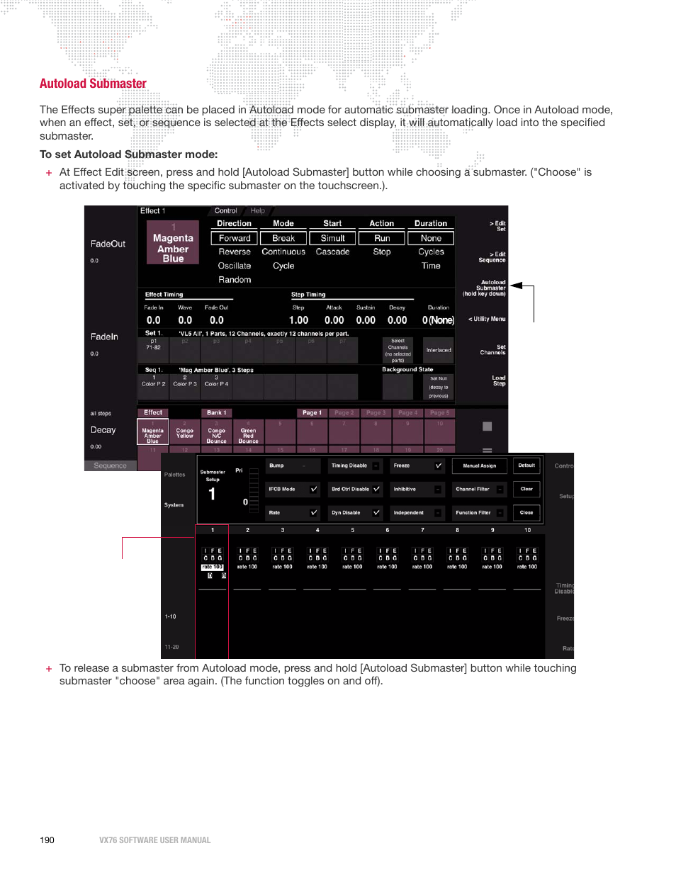 Autoload submaster | PRG Vx76 User Manual 3.6 User Manual | Page 206 / 418