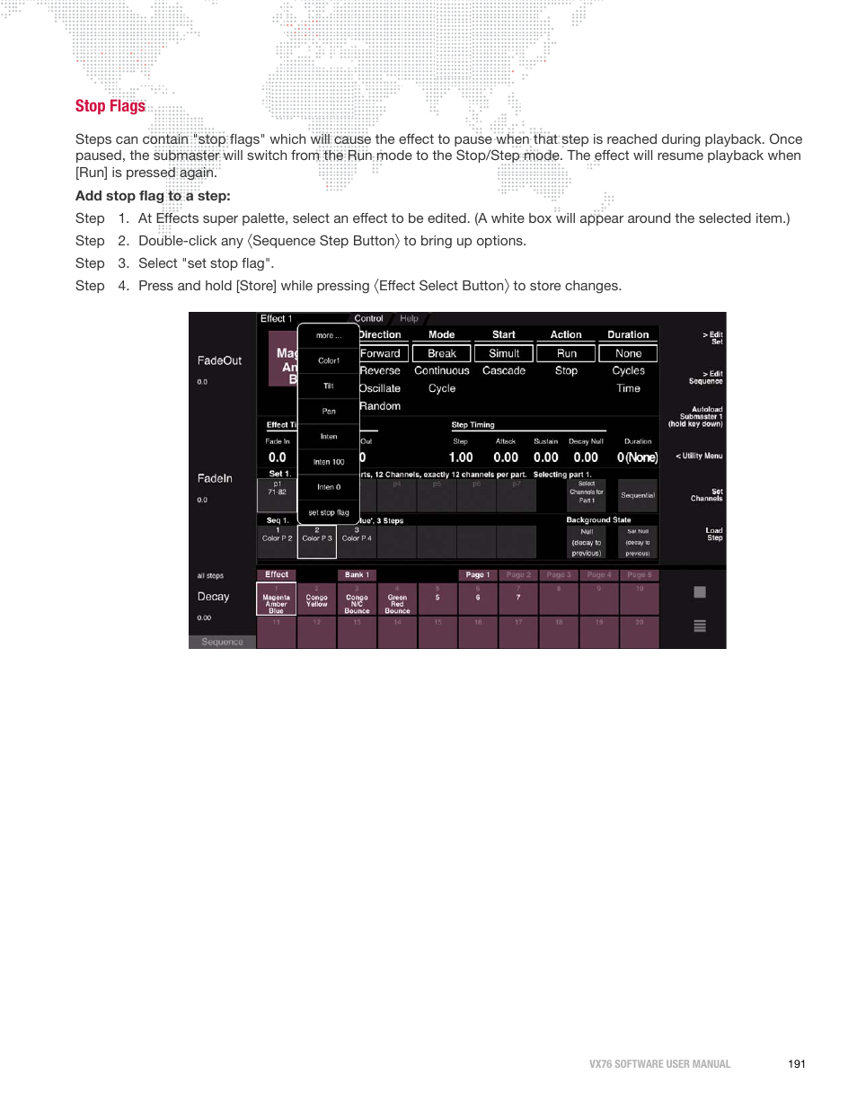 Stop flags | PRG Vx76 User Manual 3.6 User Manual | Page 207 / 418