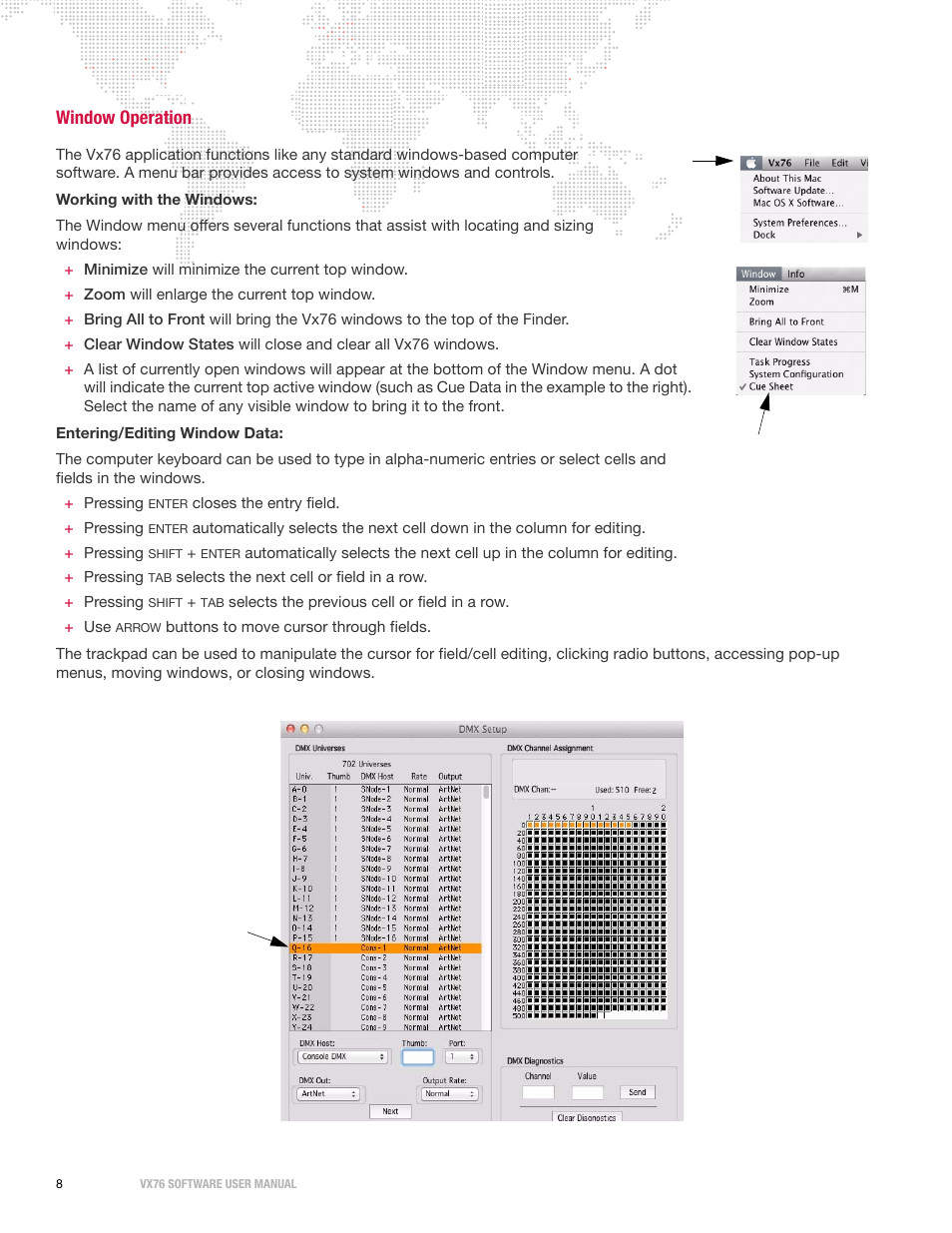 Window operation | PRG Vx76 User Manual 3.6 User Manual | Page 24 / 418