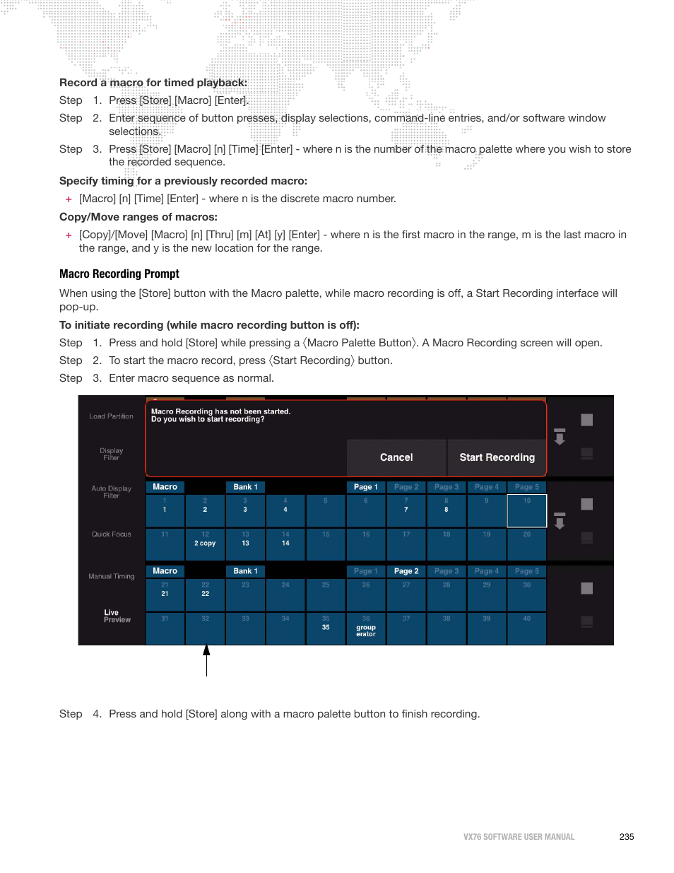 Macro recording prompt | PRG Vx76 User Manual 3.6 User Manual | Page 251 / 418